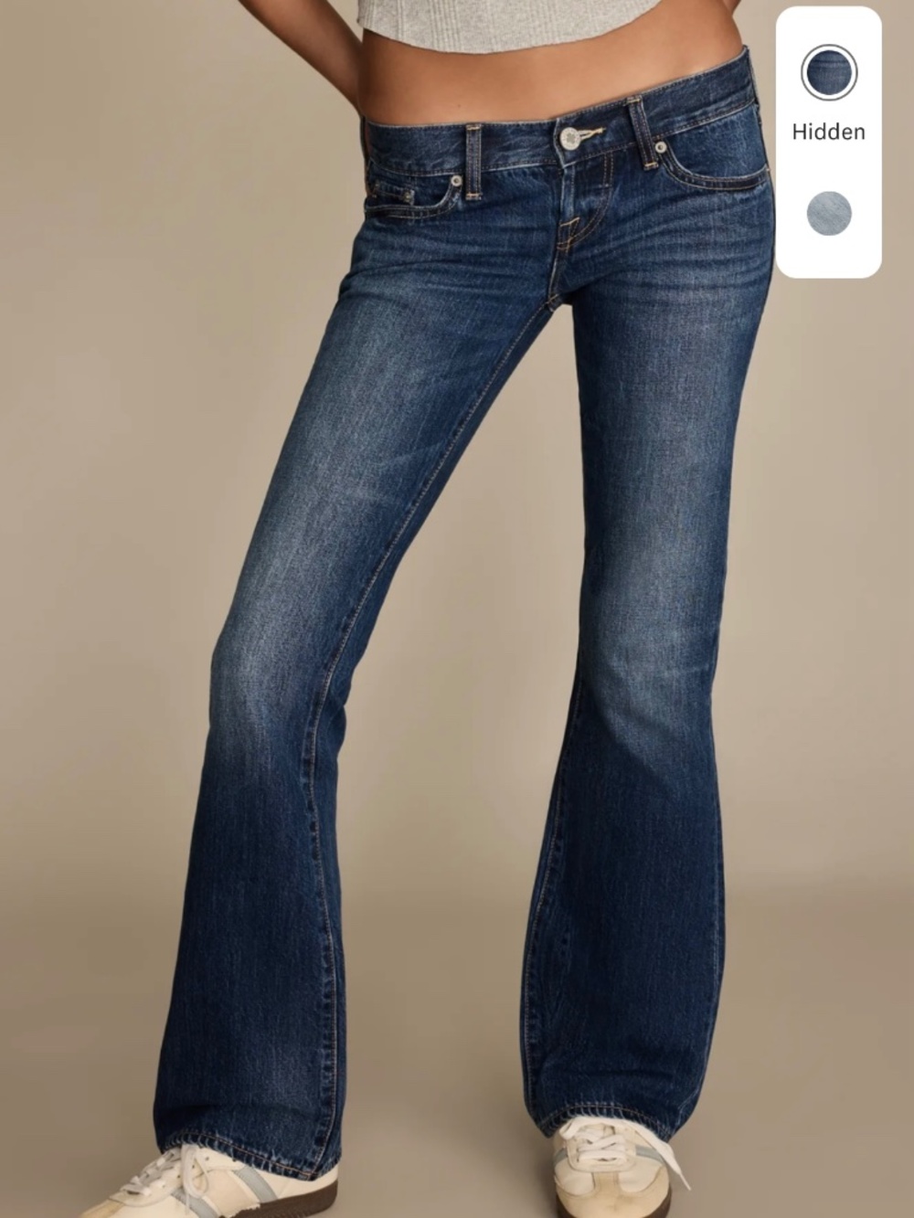 Lucky Brand Ultra Low Rise Addison Flare Jeans Hidden